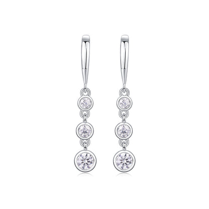 Minimalist Geometric Moissanite Earrings for Everyday Wear