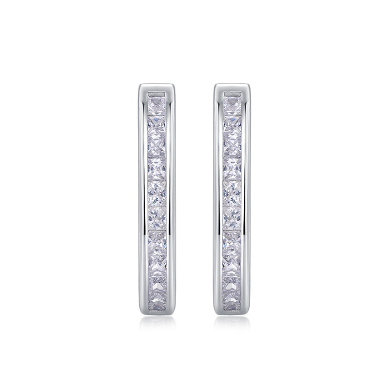 Minimalist Geometric Moissanite Earrings for Everyday Wear