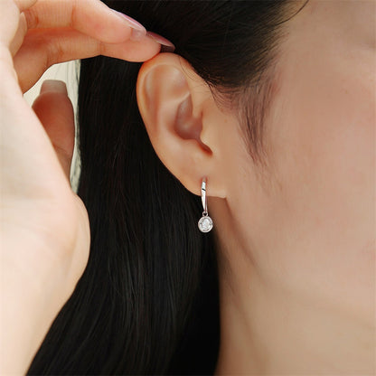 Minimalist Geometric Moissanite Earrings for Everyday Wear