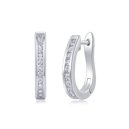 Minimalist Geometric Moissanite Earrings for Everyday Wear