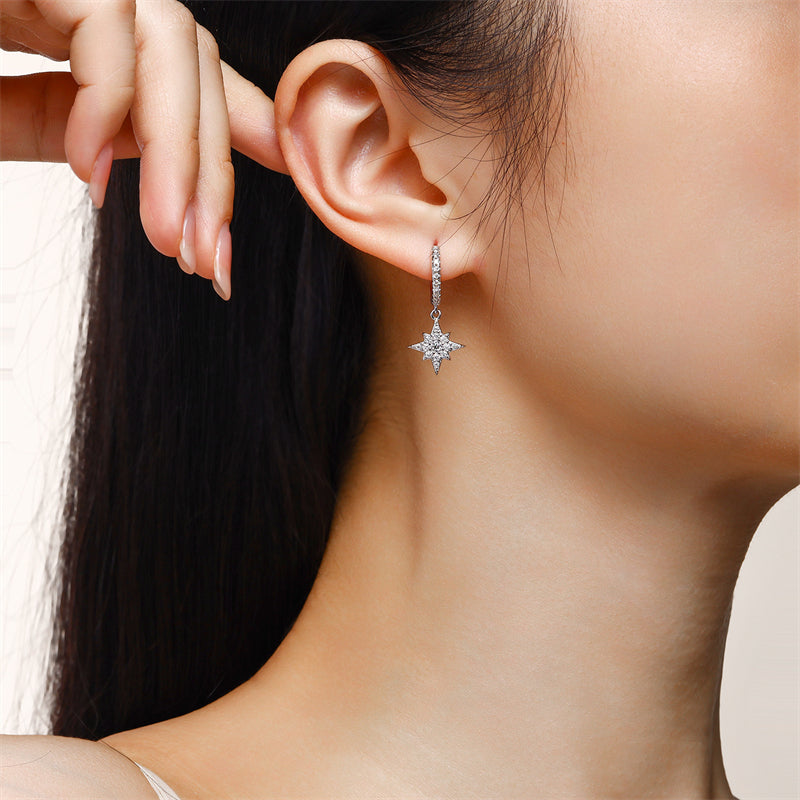Minimalist Geometric Moissanite Earrings for Women