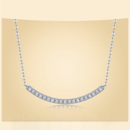 Minimalist Geometric Pendant Necklace with Moissanite for Women