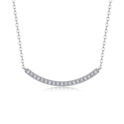 Minimalist Geometric Pendant Necklace with Moissanite for Women