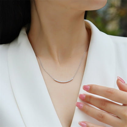 Minimalist Geometric Pendant Necklace with Moissanite for Women