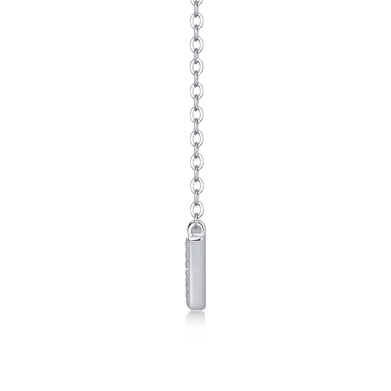 Minimalist Geometric Pendant Necklace with Moissanite for Women