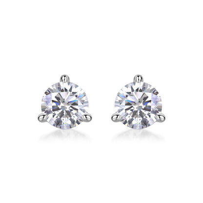 Minimalist Triangle Shape Moissanite Stud Earrings