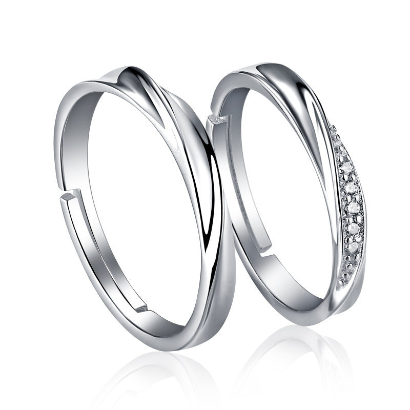 Möbius Loop Couple Rings - 925 Sterling Silver Infinite Love Matching Set