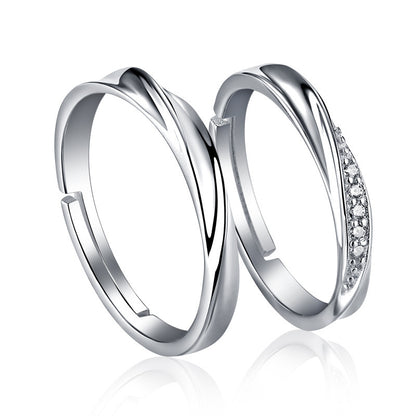 Möbius Loop Couple Rings - 925 Sterling Silver Infinite Love Matching Set