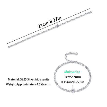 Modern Unisex Sterling Silver Bracelet for Commuting and Work
