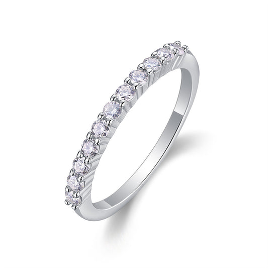 Modern Circle Design Silver Ring for Women