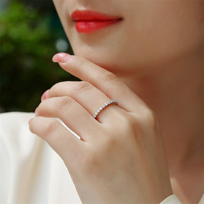 Modern Circle Design Silver Ring for Women