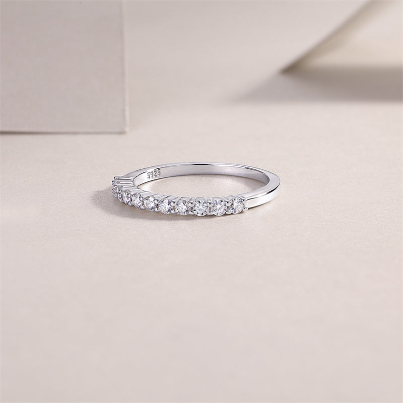 Modern Circle Design Silver Ring for Women