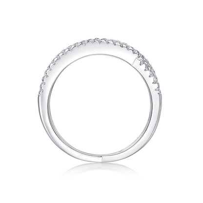 Modern Circle Design Silver Ring for Women