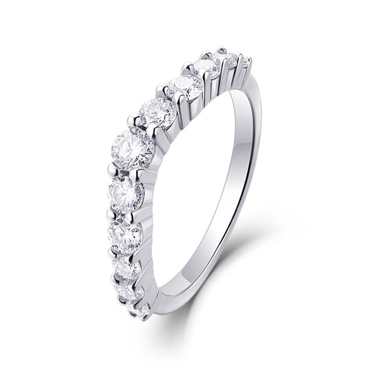 Modern Geometric Moissanite Band for Women