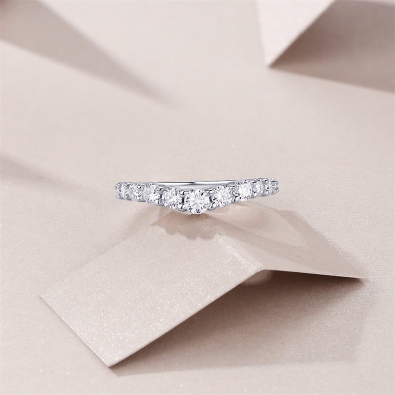 Modern Geometric Moissanite Band for Women