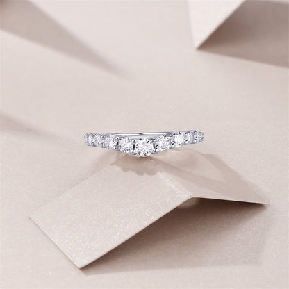 Modern Geometric Moissanite Band for Women