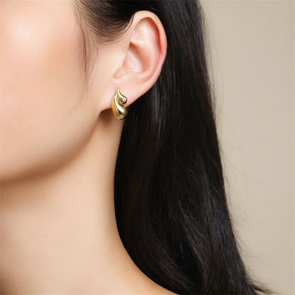 Modern Geometric Moissanite Earrings with 2.5mm Sparkle