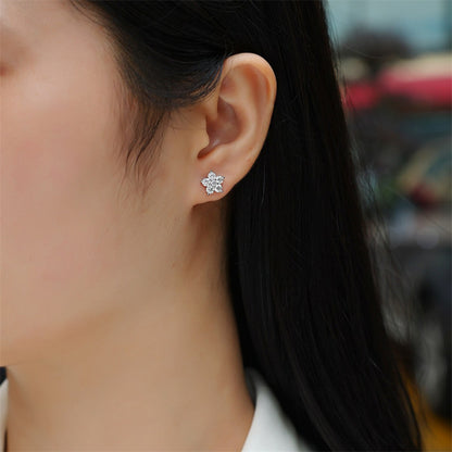 Modern Geometric Star Moissanite Studs