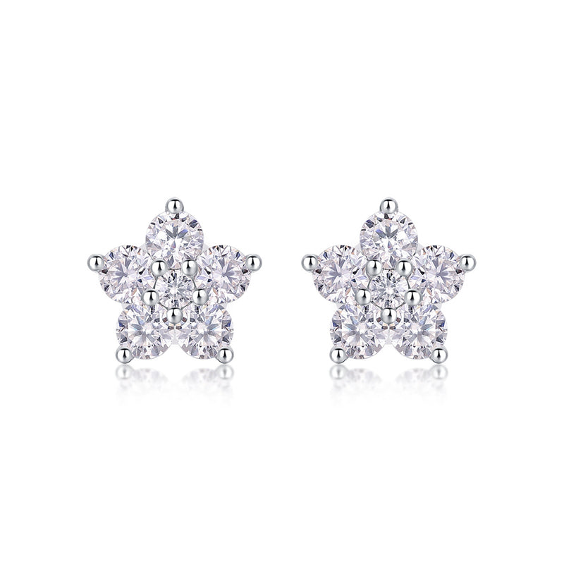 Modern Geometric Star Moissanite Studs