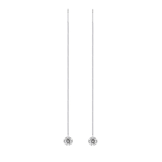 Modern Round Cut Moissanite Earrings for Office Wear