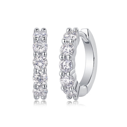 Modern Round Cut Moissanite Earrings for Office Wear