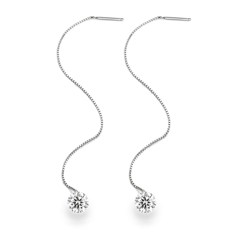 Modern Round Cut Moissanite Earrings for Office Wear