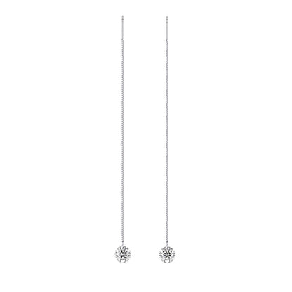 Modern Round Cut Moissanite Earrings for Office Wear