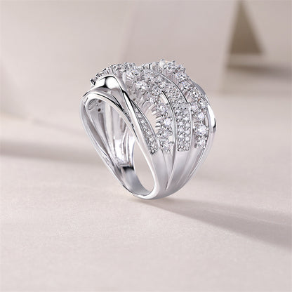 Modern Round Moissanite Ring for Women