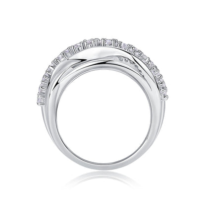 Modern Round Moissanite Ring for Women
