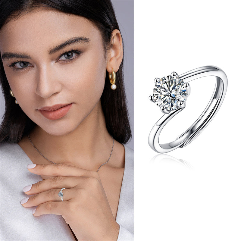 Modern Twisted Band with Sparkling Stone