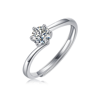 Modern Twisted Band with Sparkling Stone