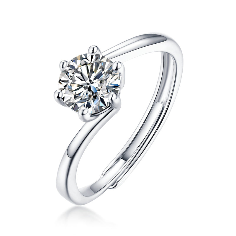Modern Twisted Band with Sparkling Stone