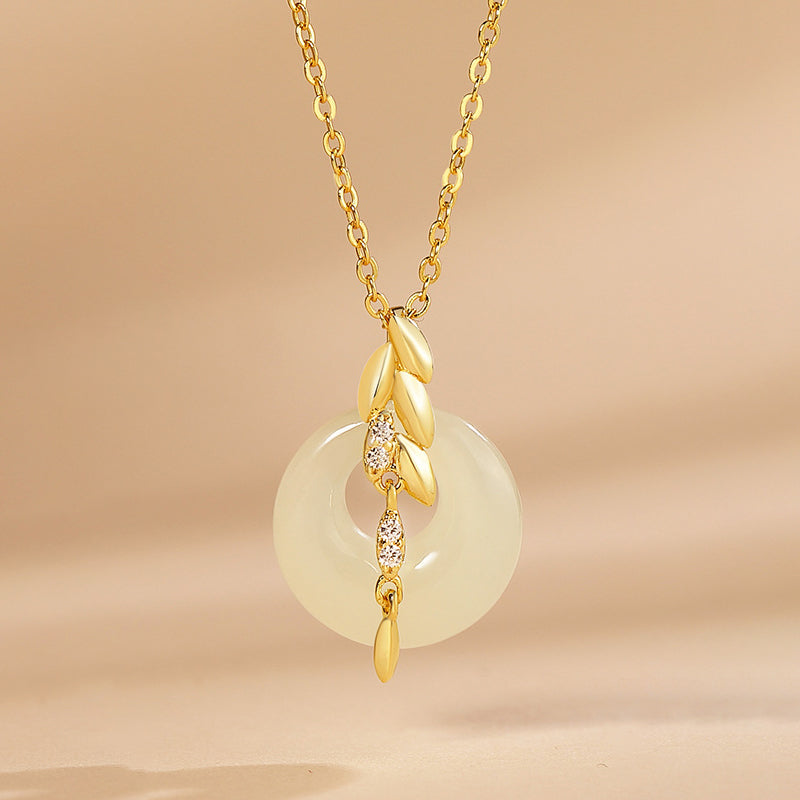 Modern Wheat Ear Jewelry Collection - 925 Sterling Silver Necklaces in Contemporary Asian Style