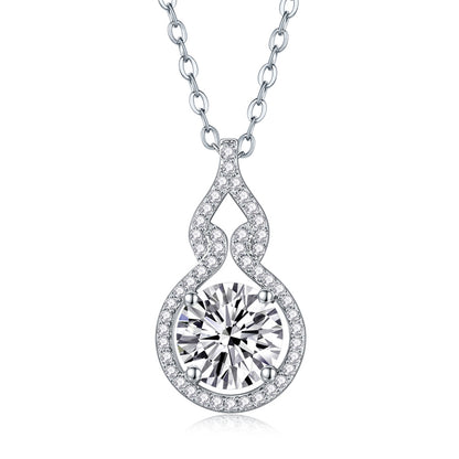 Modern Women's Necklace with Geometric Gourd Pendant