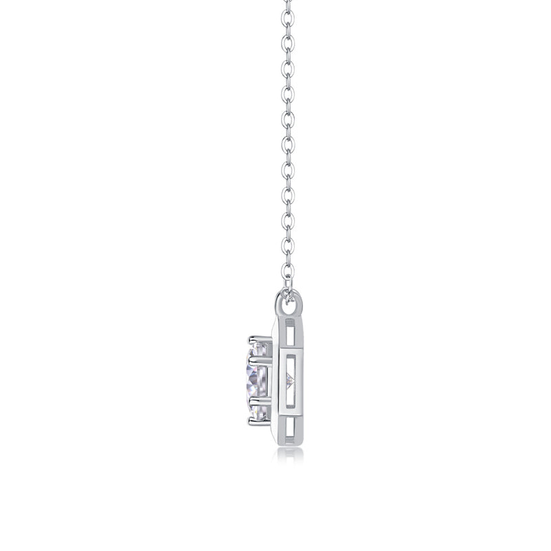 Modern Women's Necklace with Geometric Hexagon Pendant