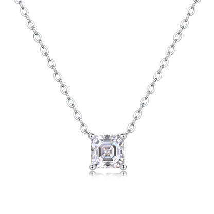 Modern Women's Necklace with Geometric Square Pendant
