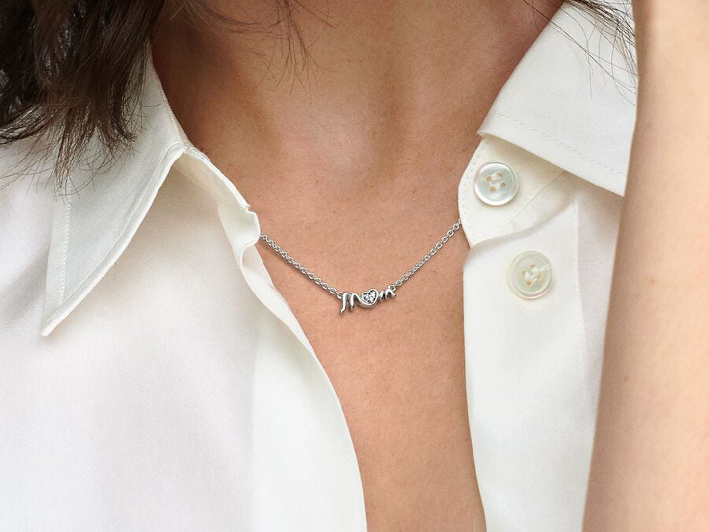 Mom Pavé Collier Necklace