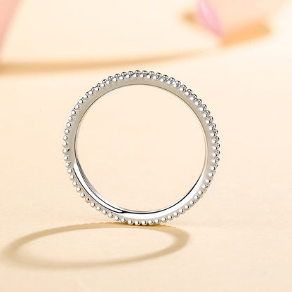 New S925 Sterling Silver Millennium Cycle Moissanite Eternity Band with Golden Toad Motif