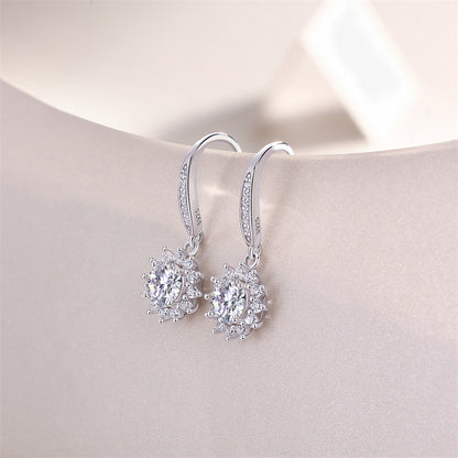 Office Chic Moissanite Earrings in 925 Silver