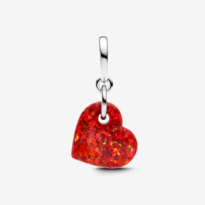 Red LabCreated Opal Charm