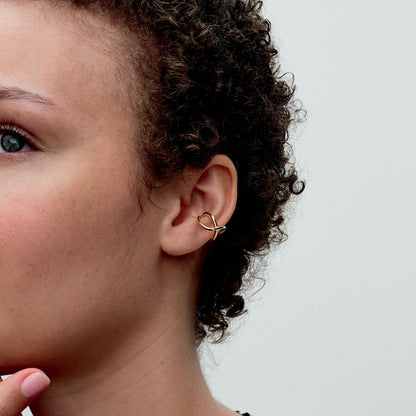 14k Gold Infinity Ear Cuff