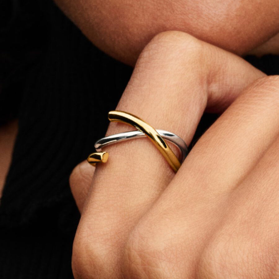 Two-tone Organic Double Ring
