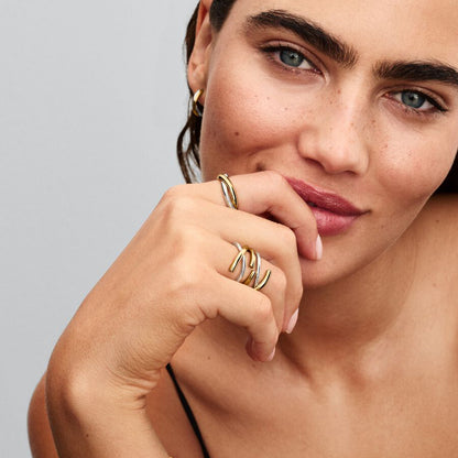 Two-tone Organic Double Ring