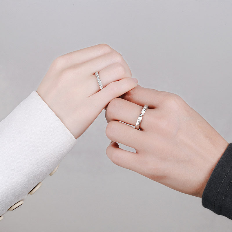 PT950 Gold Plated 925 Sterling Silver Couple's Moissanite Ring Set with Leaf Design