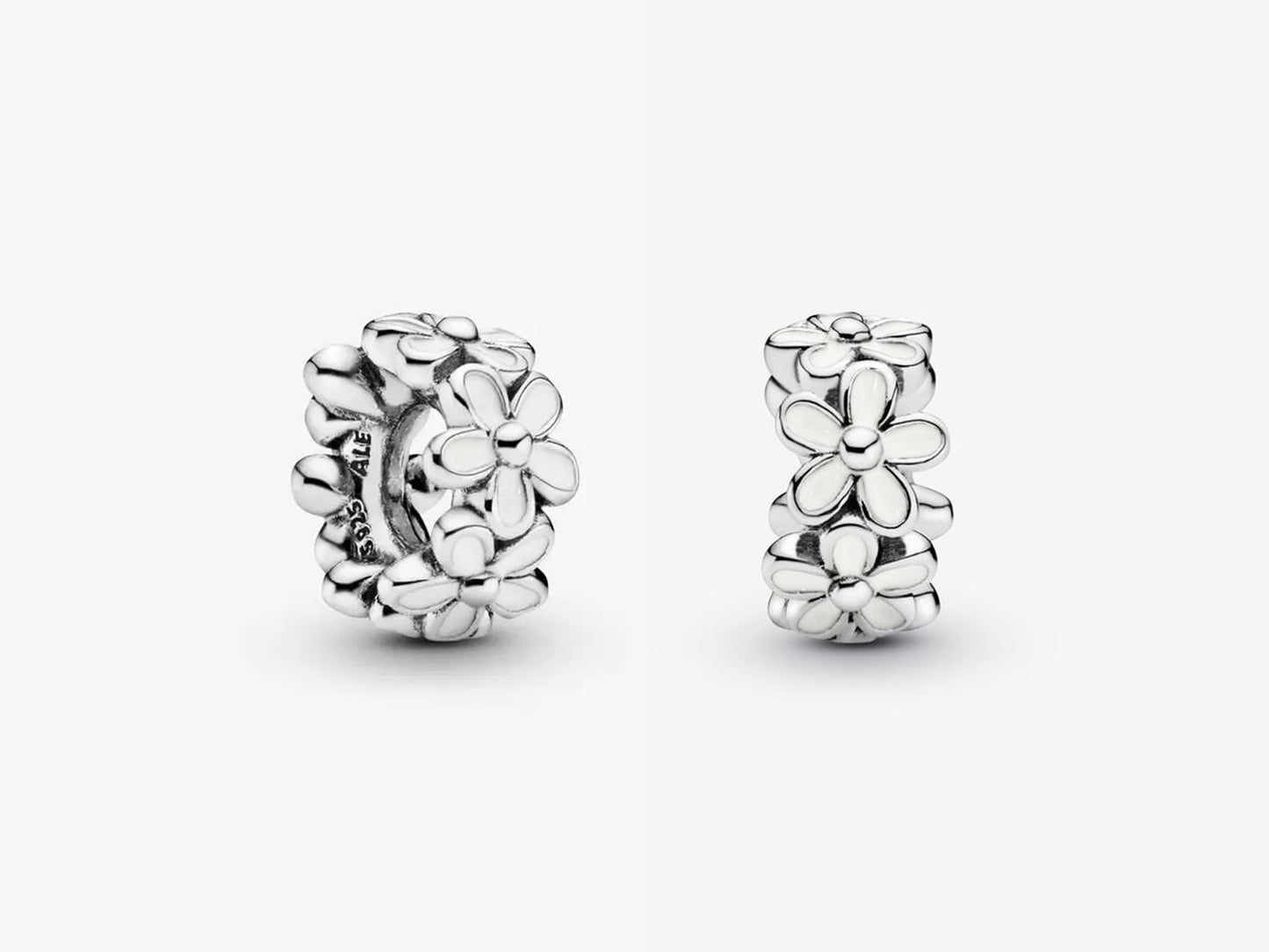 White Daisy Flower Spacer Charm