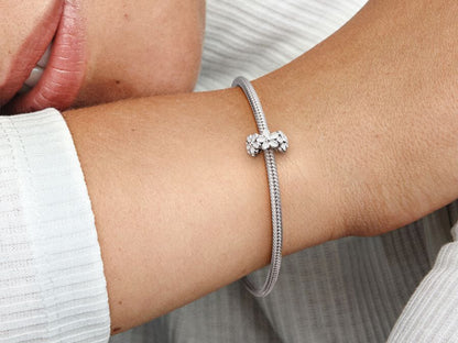 White Daisy Flower Spacer Charm