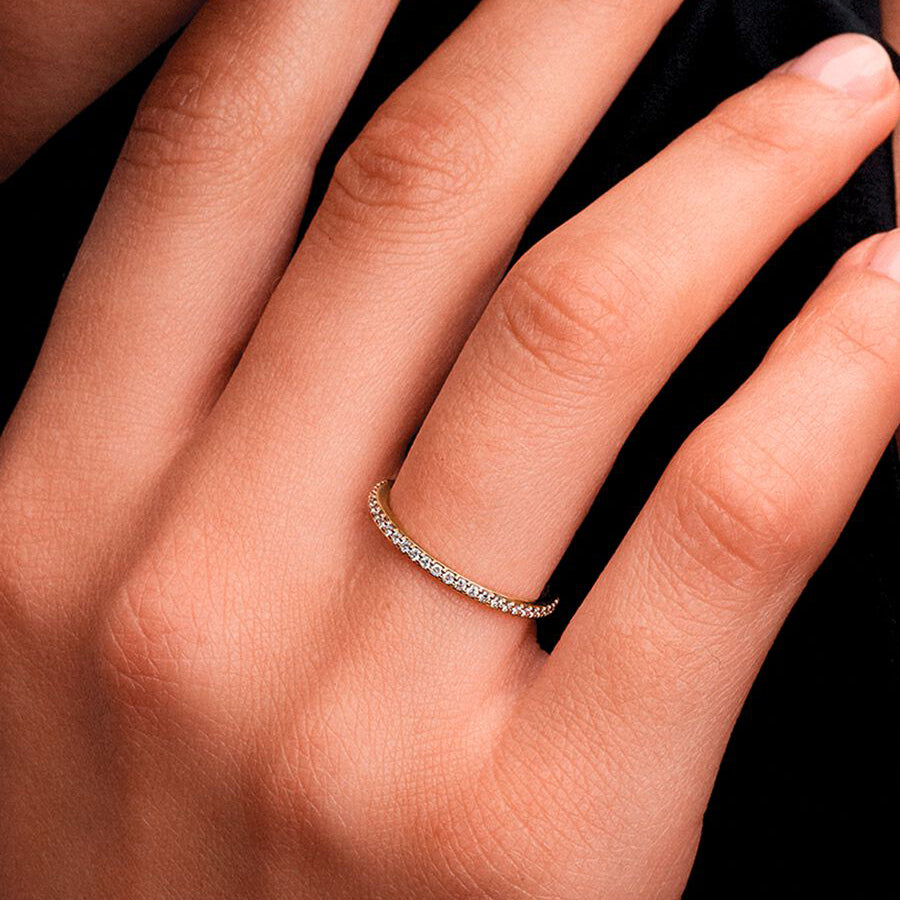 Half Eternity Lab Diamond Ring