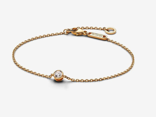 Lab-grown Diamond Bezel Chain Bracelet 0.15 carat tw 14k Gold