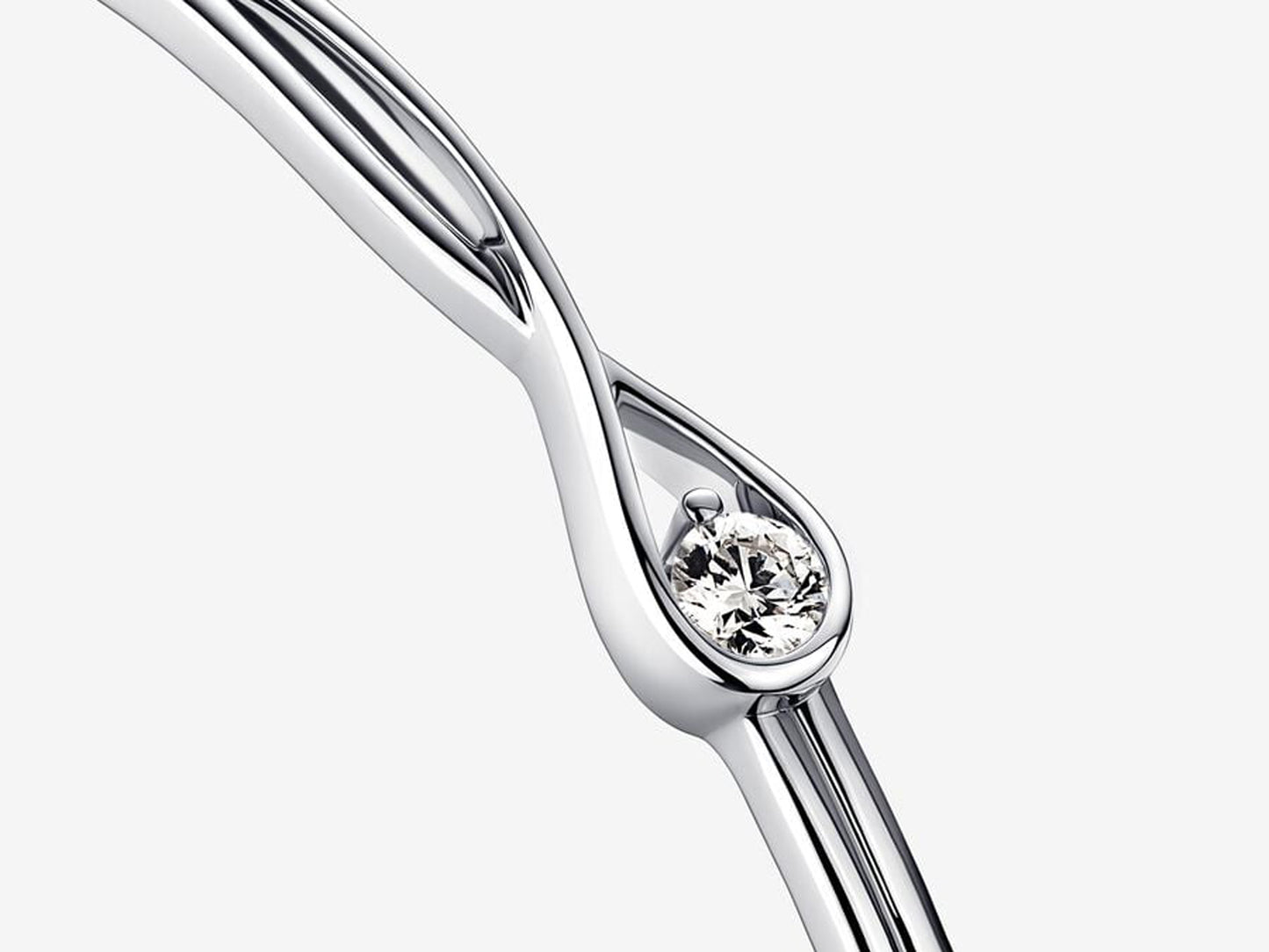 Lab-grown Diamond Bangle 0.50 carat tw 14k White Gold