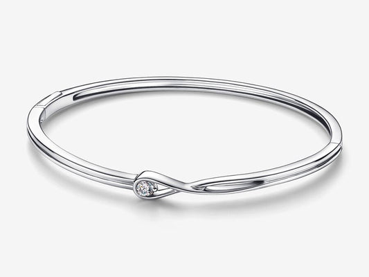 Lab-grown Diamond Bangle 0.15 carat tw Sterling Silver